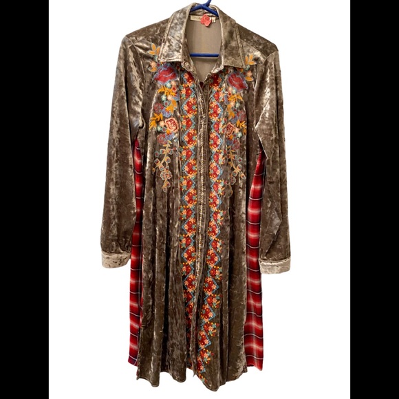 Boho Austin style long “shirt dress” or coat - Picture 6 of 11